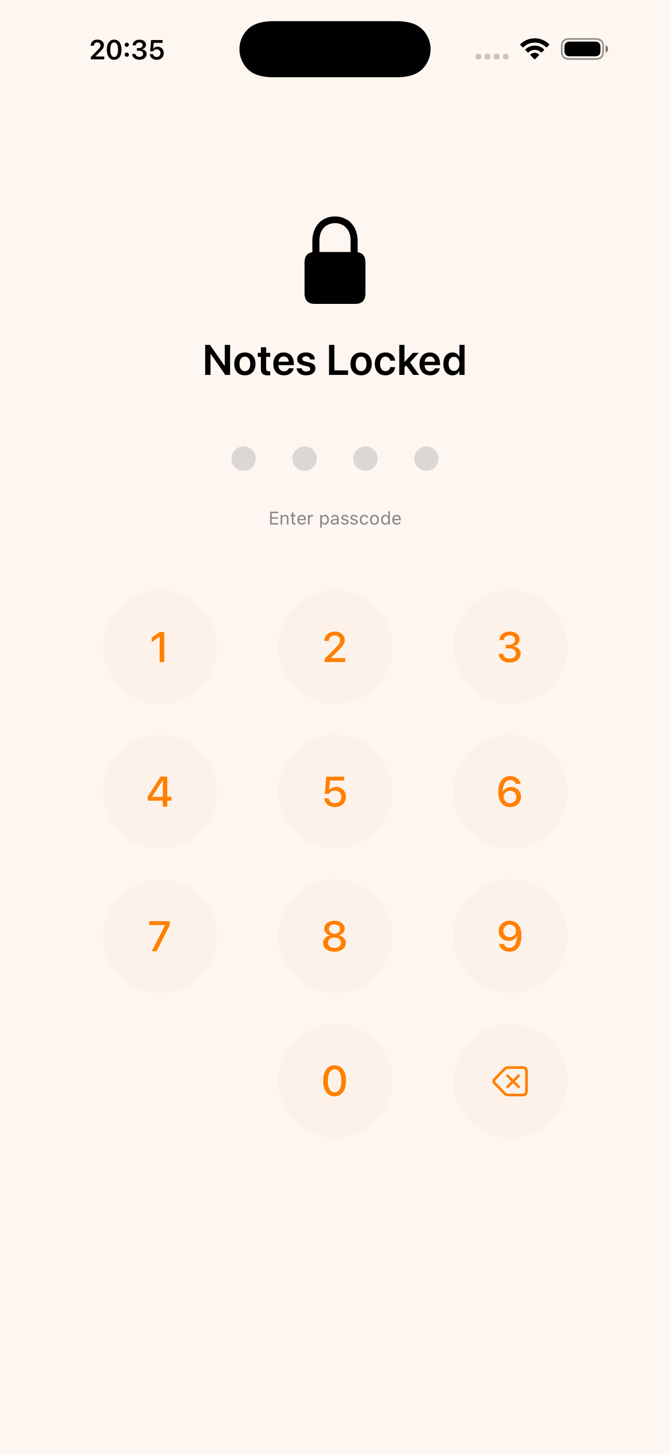 Security lock screen